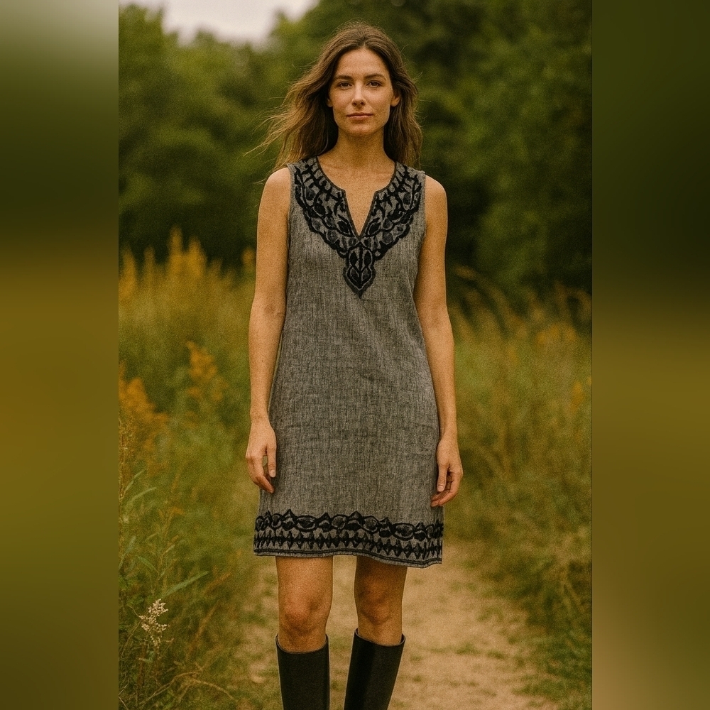 Roberta Roller Rabbit Linen Embroidered Dress